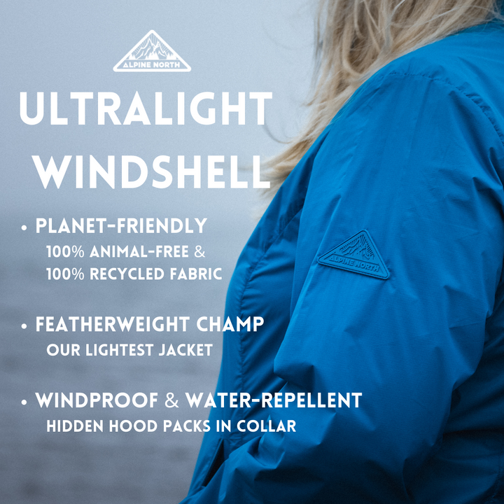 WOMEN'S (RECYCLED) ULTRALIGHT WINDSHELL JACKET, BLACK (PLUS SIZE)