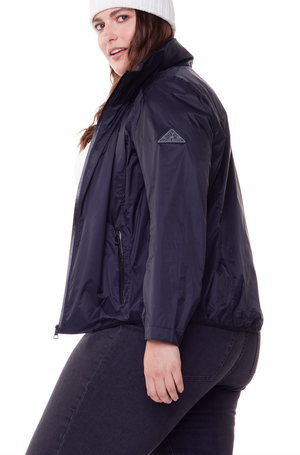 PELLY PLUS | WOMEN'S (RECYCLED) ULTRALIGHT WINDSHELL JACKET, BLACK (PLUS SIZE)